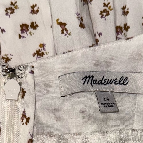 MADEWELL Alexa Ruffle Bodice Button Down Midi Dress Floral Coquette 90s Y2K Cute - Picture 8 of 14